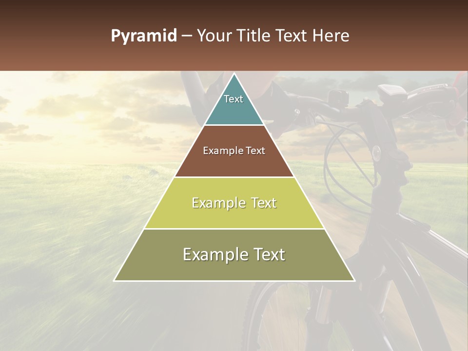 A Person Riding A Bike Down A Dirt Road PowerPoint Template