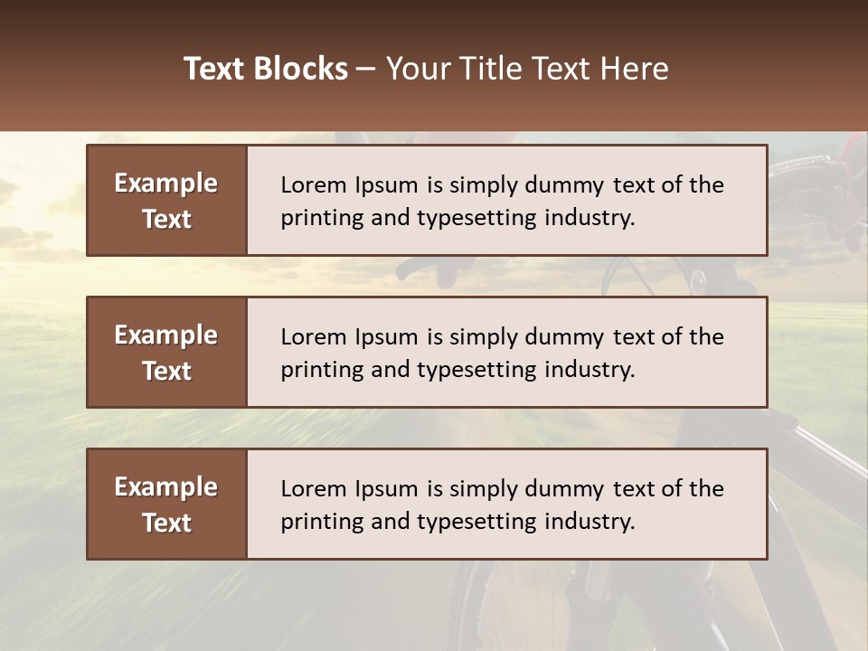 A Person Riding A Bike Down A Dirt Road PowerPoint Template