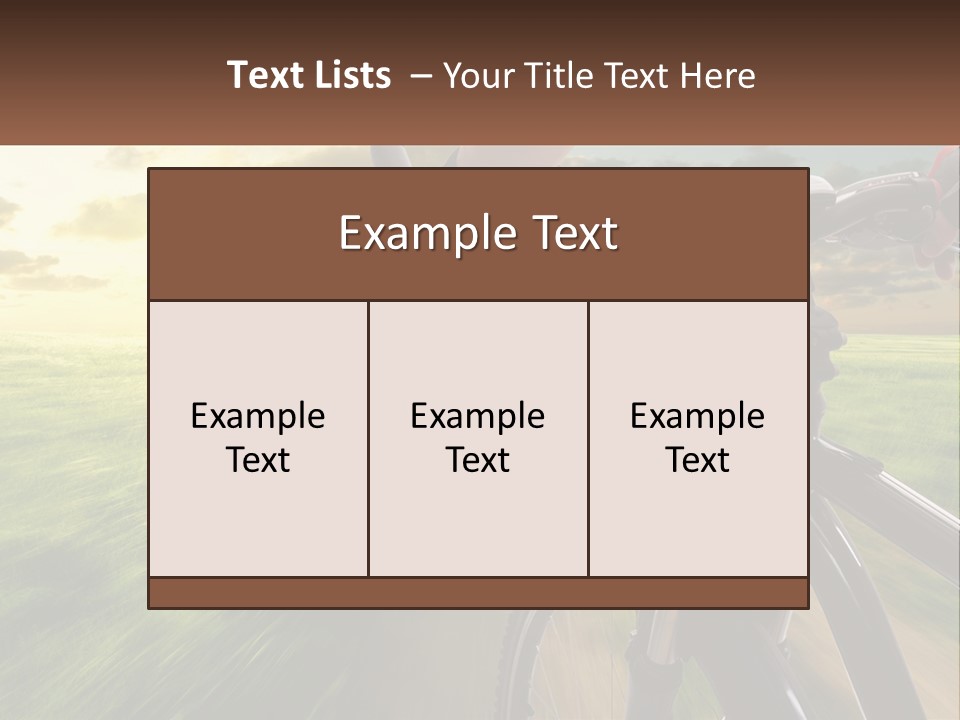 A Person Riding A Bike Down A Dirt Road PowerPoint Template