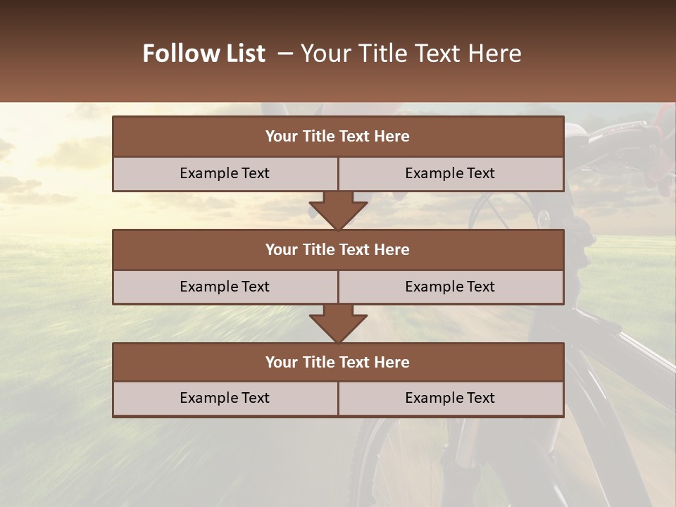 A Person Riding A Bike Down A Dirt Road PowerPoint Template