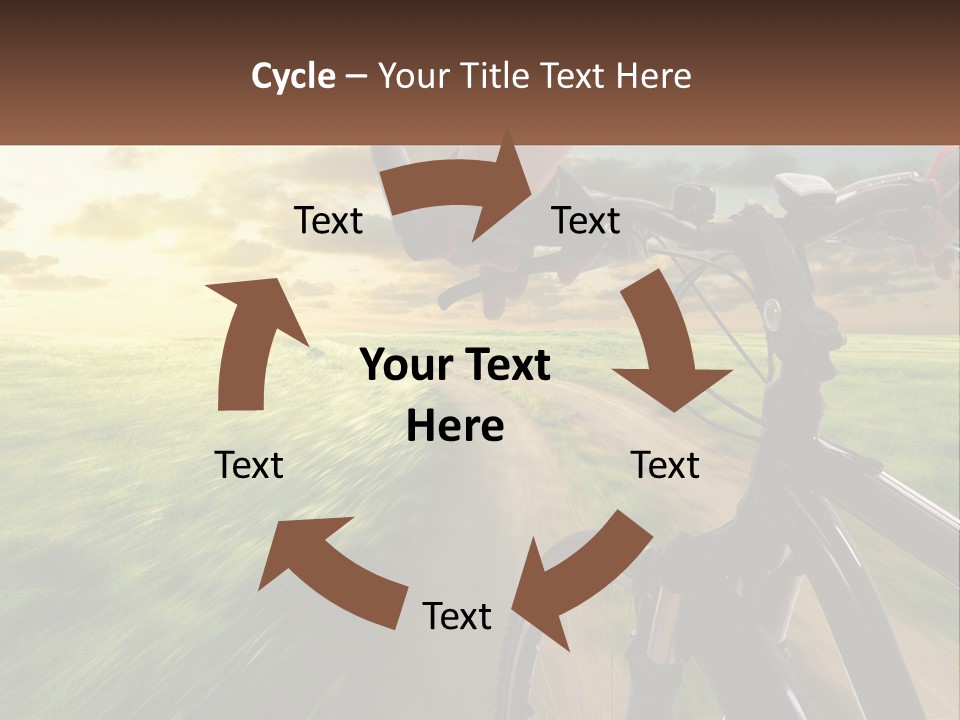 A Person Riding A Bike Down A Dirt Road PowerPoint Template