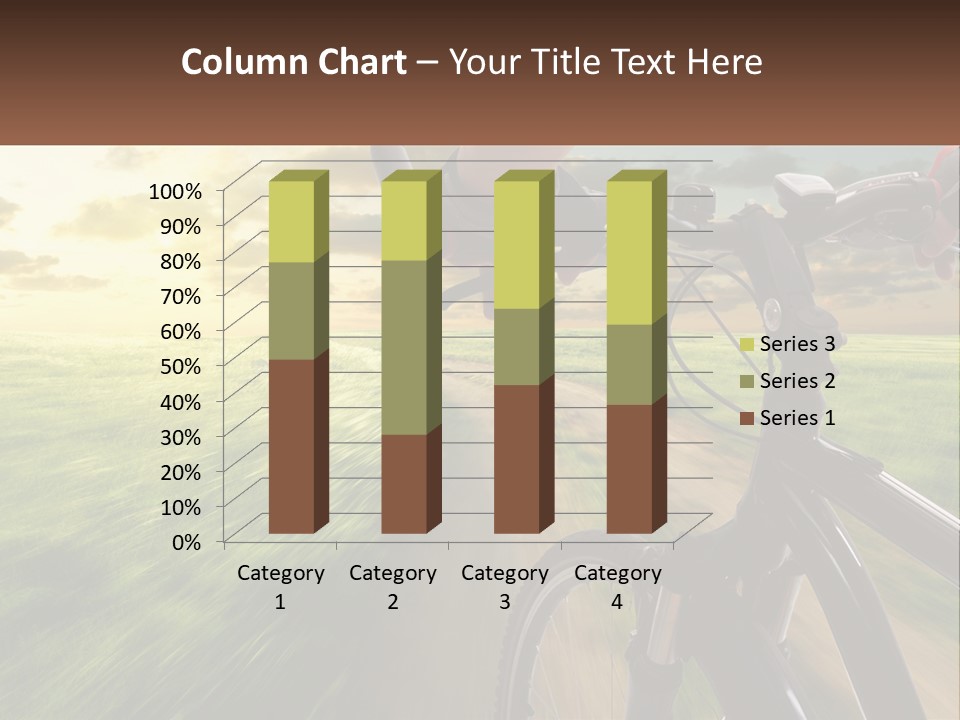 A Person Riding A Bike Down A Dirt Road PowerPoint Template