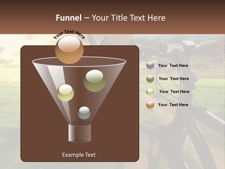 A Person Riding A Bike Down A Dirt Road PowerPoint Template