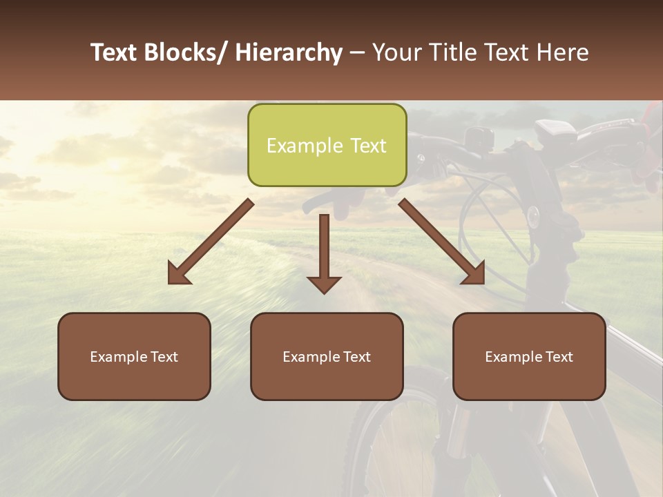 A Person Riding A Bike Down A Dirt Road PowerPoint Template