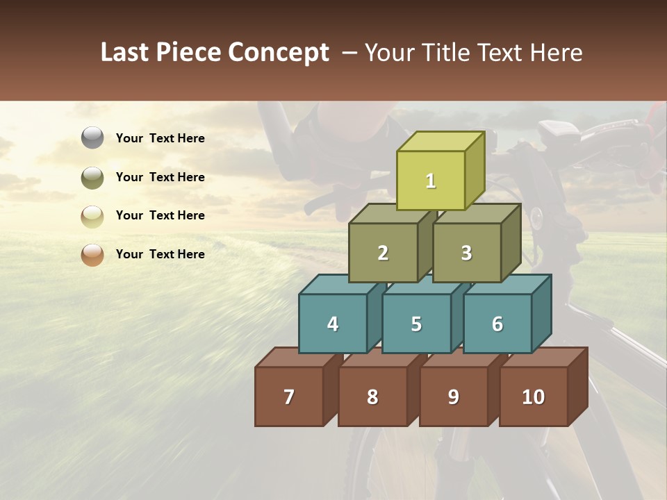 A Person Riding A Bike Down A Dirt Road PowerPoint Template