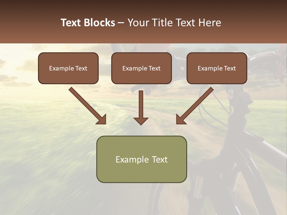A Person Riding A Bike Down A Dirt Road PowerPoint Template