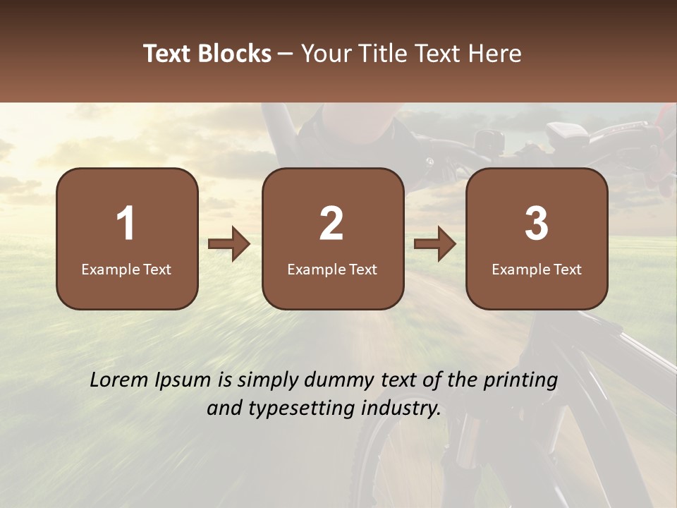 A Person Riding A Bike Down A Dirt Road PowerPoint Template