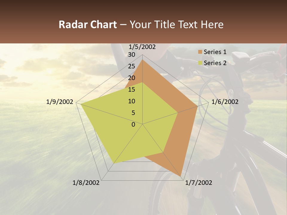 A Person Riding A Bike Down A Dirt Road PowerPoint Template