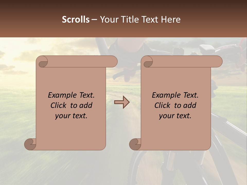 A Person Riding A Bike Down A Dirt Road PowerPoint Template