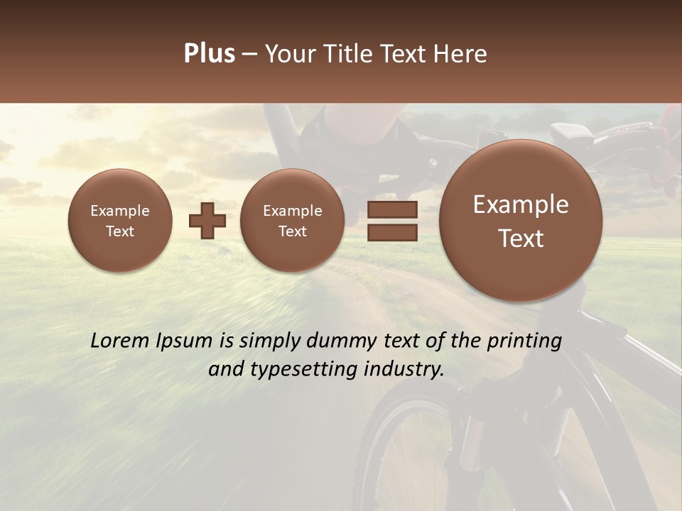 A Person Riding A Bike Down A Dirt Road PowerPoint Template