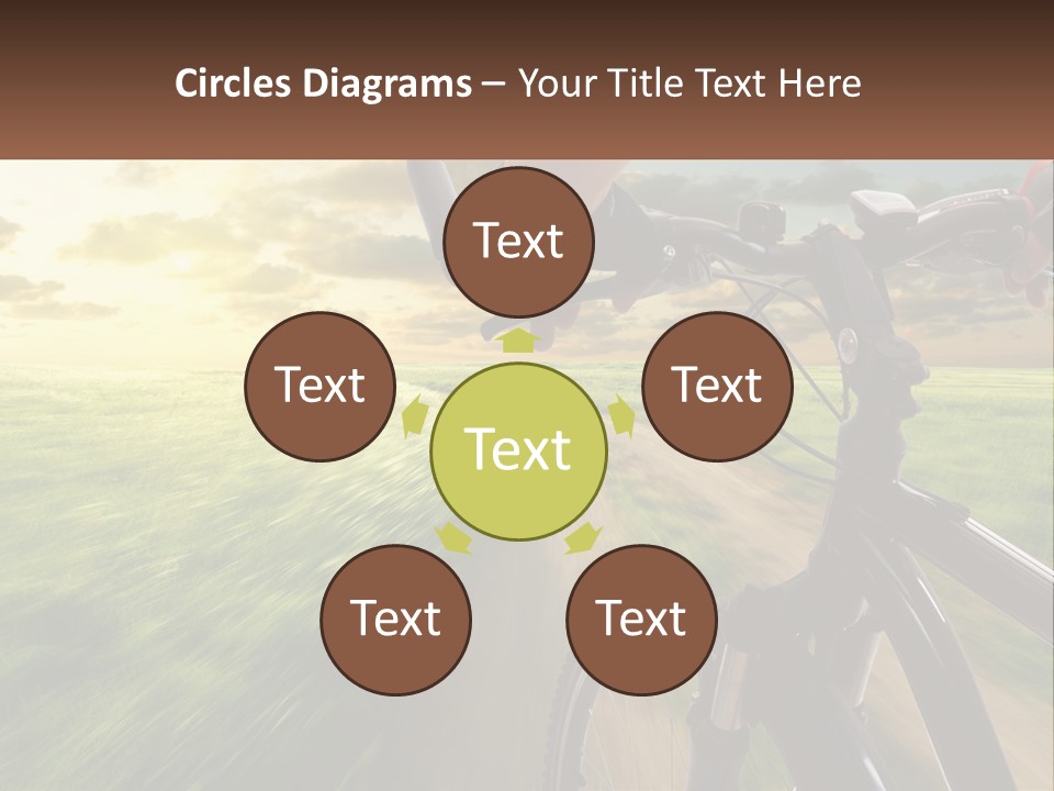 A Person Riding A Bike Down A Dirt Road PowerPoint Template