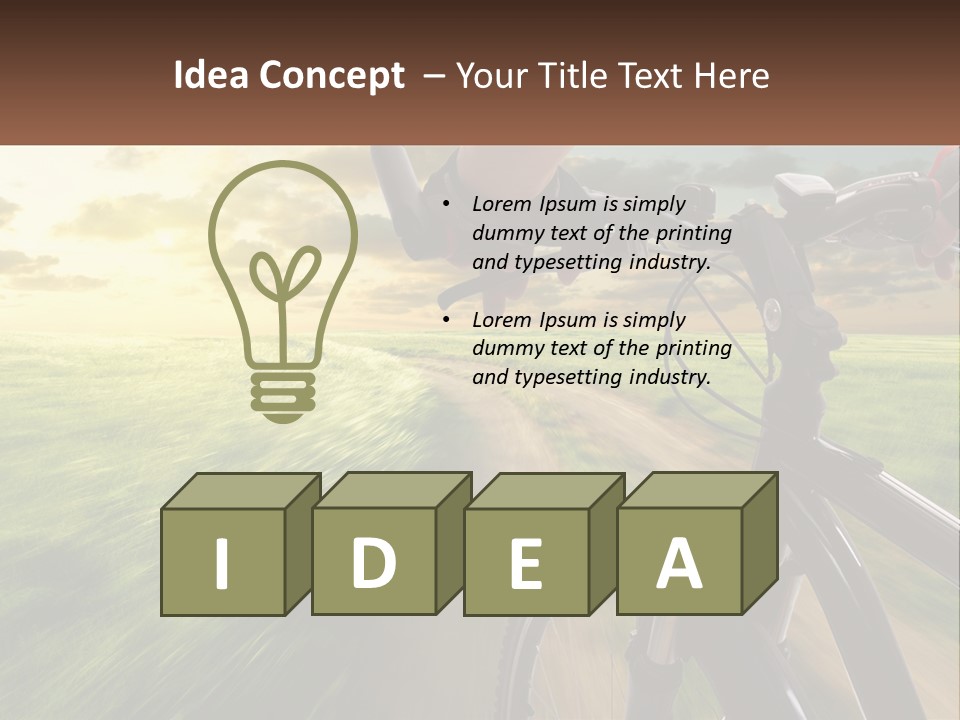 A Person Riding A Bike Down A Dirt Road PowerPoint Template