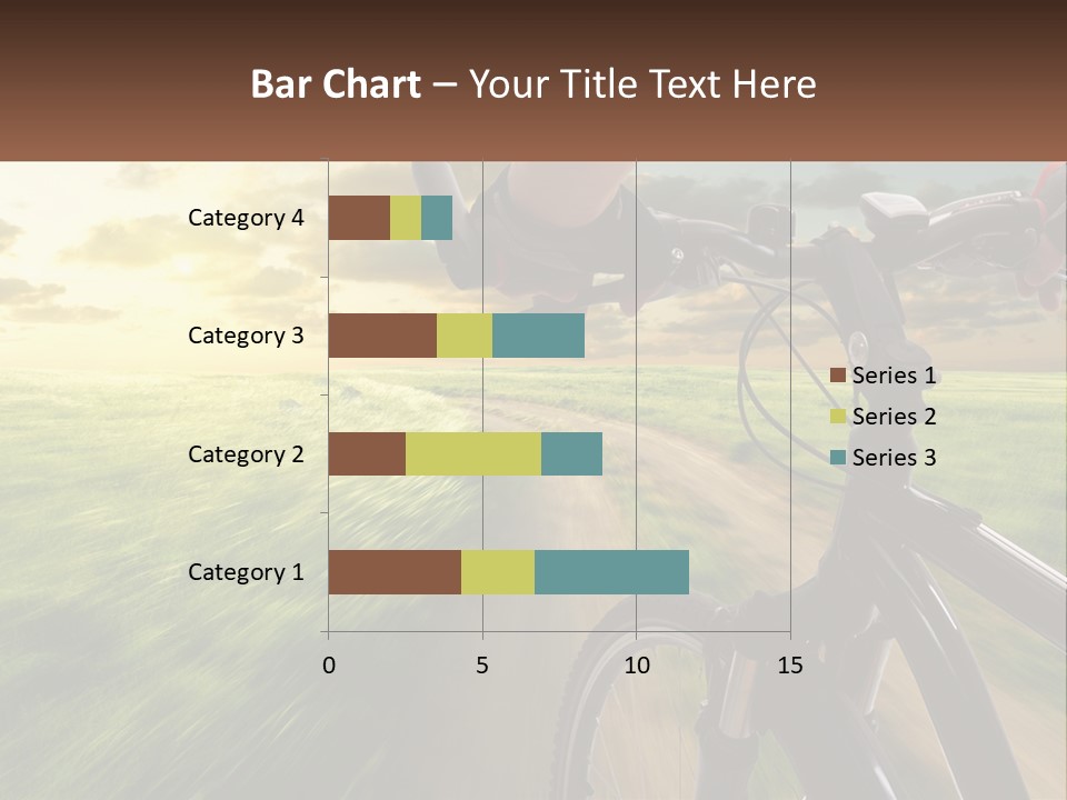 A Person Riding A Bike Down A Dirt Road PowerPoint Template