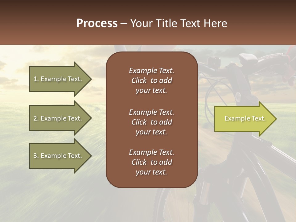 A Person Riding A Bike Down A Dirt Road PowerPoint Template
