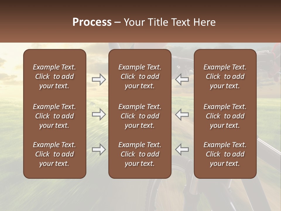 A Person Riding A Bike Down A Dirt Road PowerPoint Template