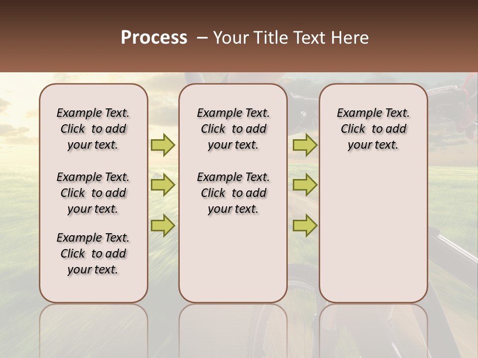 A Person Riding A Bike Down A Dirt Road PowerPoint Template