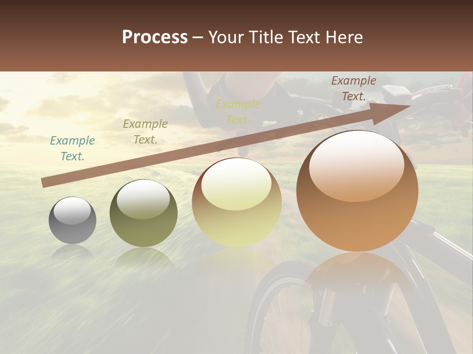 A Person Riding A Bike Down A Dirt Road PowerPoint Template