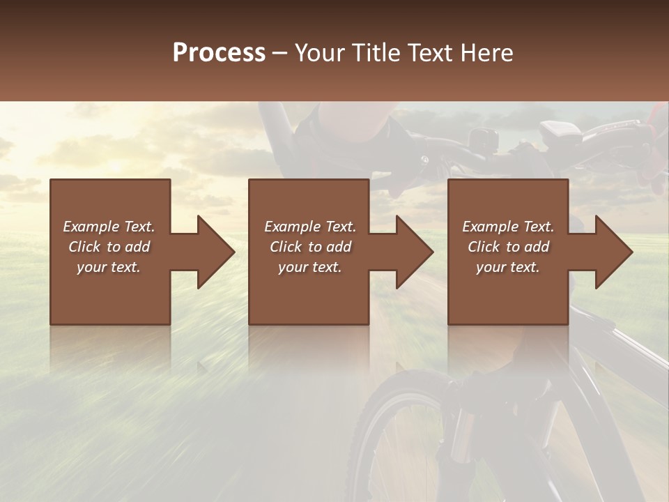 A Person Riding A Bike Down A Dirt Road PowerPoint Template