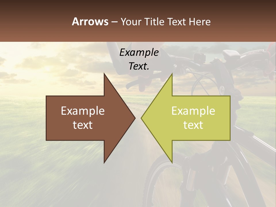 A Person Riding A Bike Down A Dirt Road PowerPoint Template