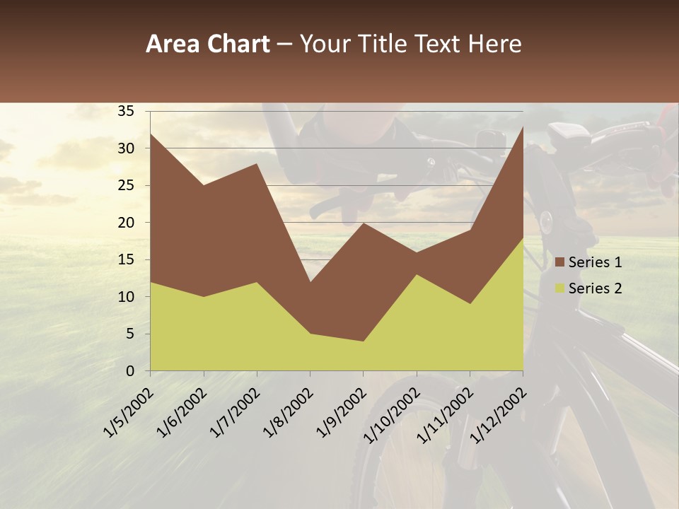 A Person Riding A Bike Down A Dirt Road PowerPoint Template