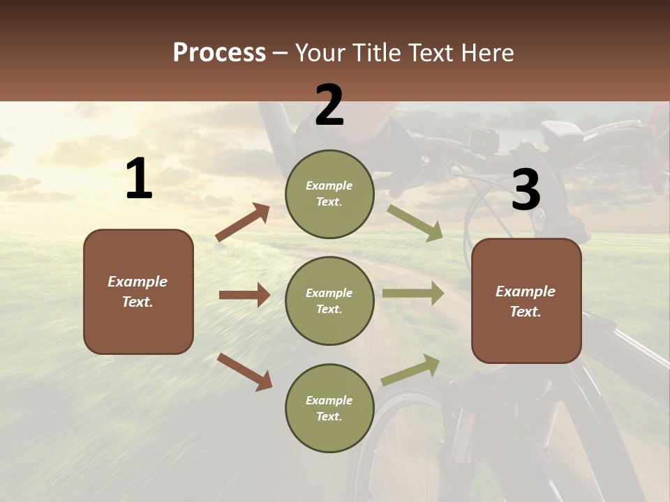 A Person Riding A Bike Down A Dirt Road PowerPoint Template