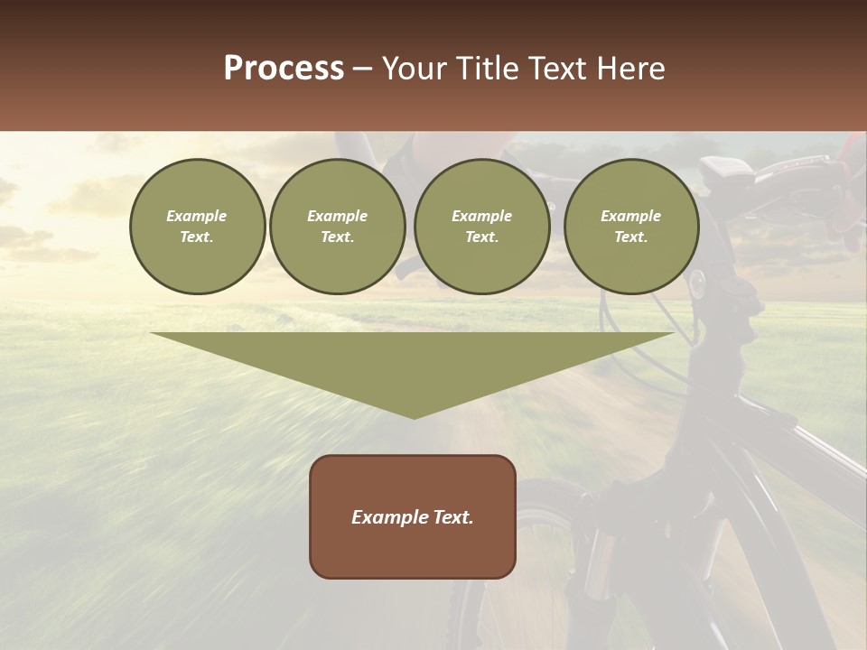 A Person Riding A Bike Down A Dirt Road PowerPoint Template