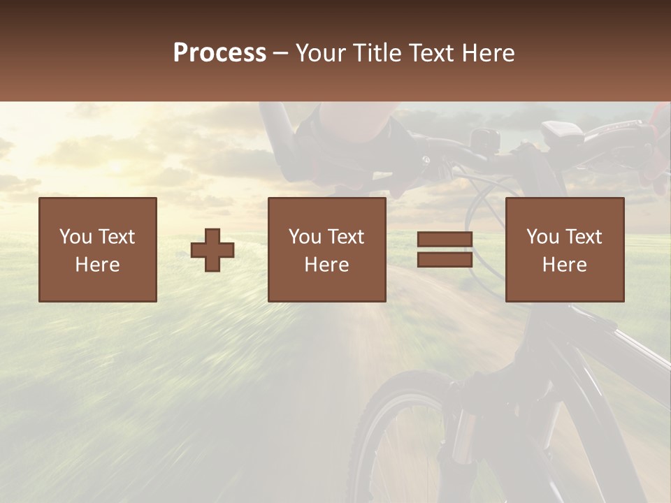 A Person Riding A Bike Down A Dirt Road PowerPoint Template