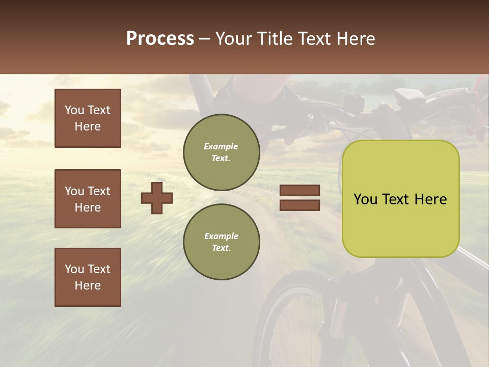A Person Riding A Bike Down A Dirt Road PowerPoint Template