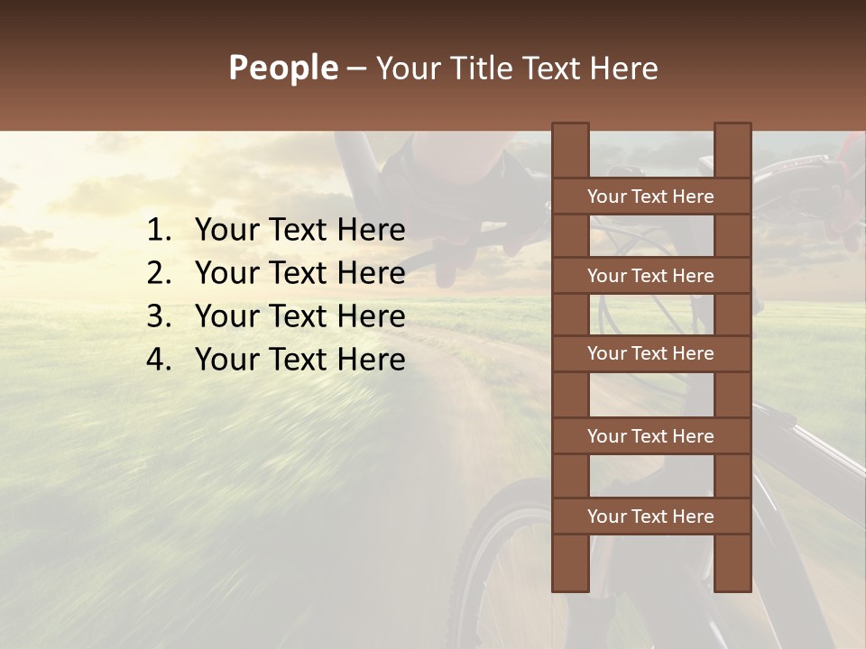 A Person Riding A Bike Down A Dirt Road PowerPoint Template
