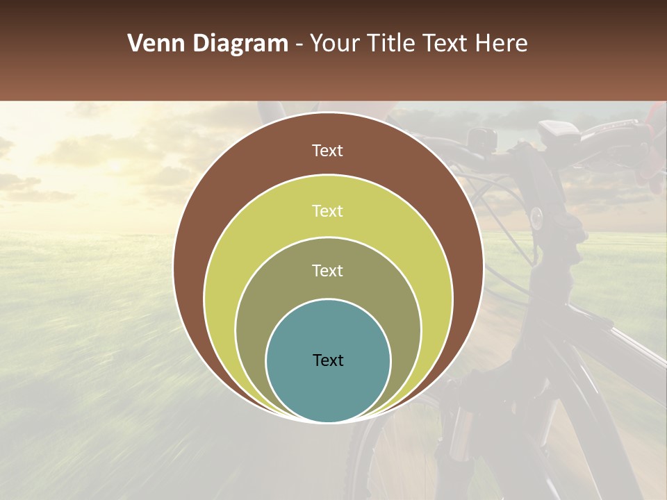 A Person Riding A Bike Down A Dirt Road PowerPoint Template