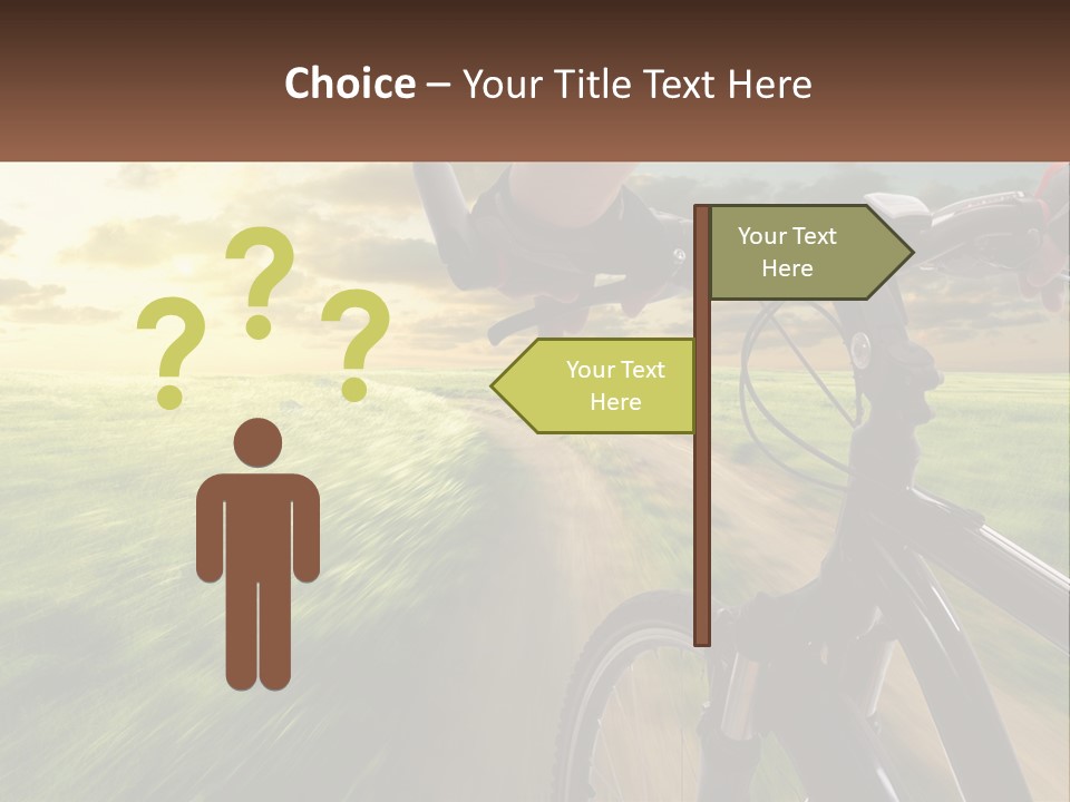 A Person Riding A Bike Down A Dirt Road PowerPoint Template