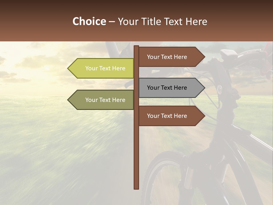 A Person Riding A Bike Down A Dirt Road PowerPoint Template
