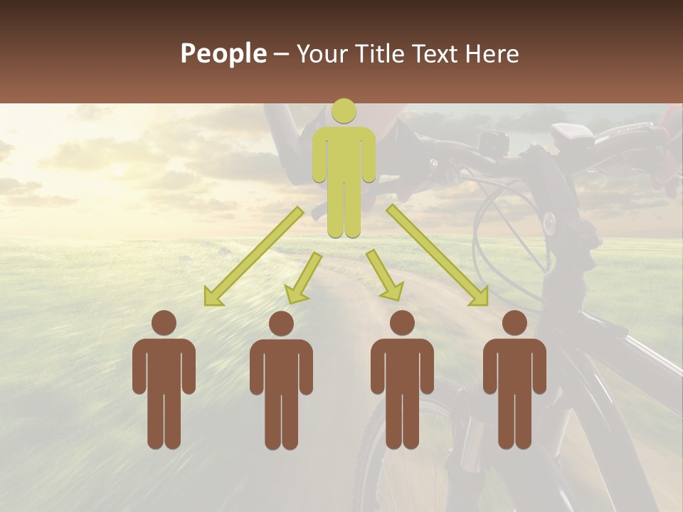 A Person Riding A Bike Down A Dirt Road PowerPoint Template