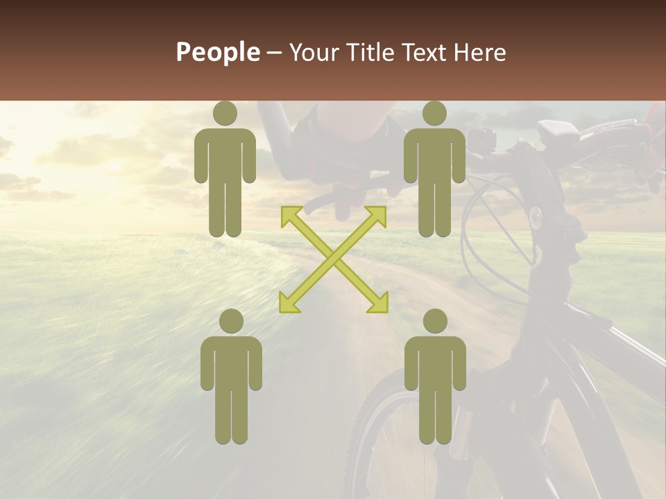 A Person Riding A Bike Down A Dirt Road PowerPoint Template