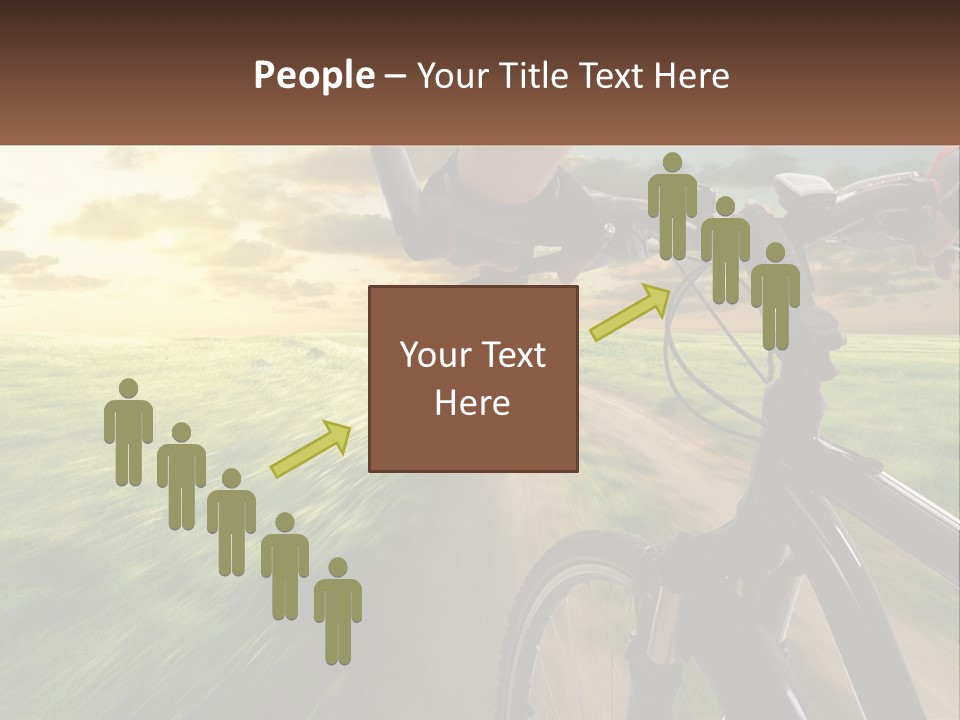 A Person Riding A Bike Down A Dirt Road PowerPoint Template