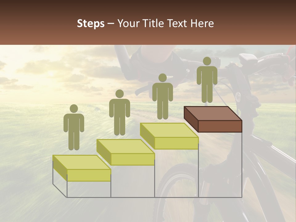 A Person Riding A Bike Down A Dirt Road PowerPoint Template