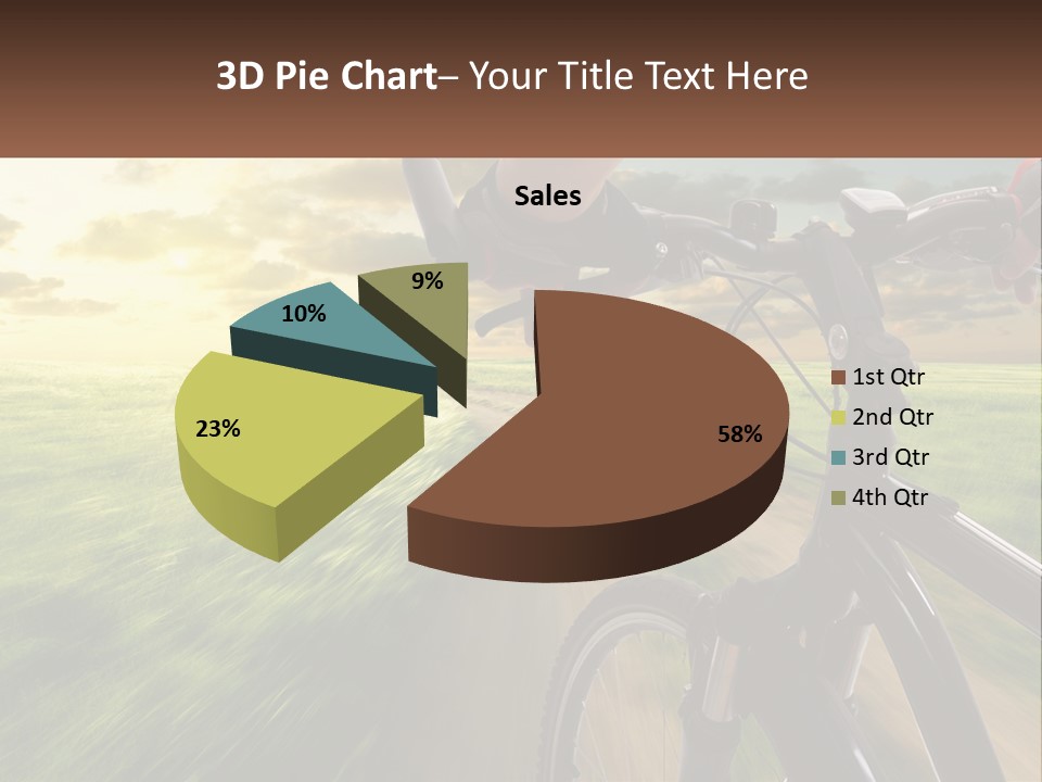 A Person Riding A Bike Down A Dirt Road PowerPoint Template