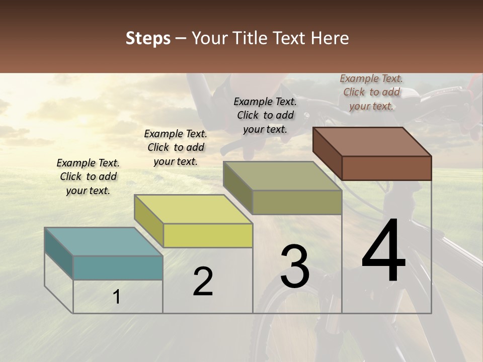 A Person Riding A Bike Down A Dirt Road PowerPoint Template