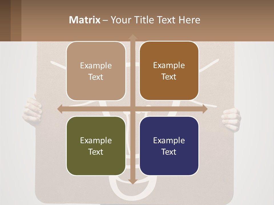 A Person Holding A Sign With A Light Bulb On It PowerPoint Template