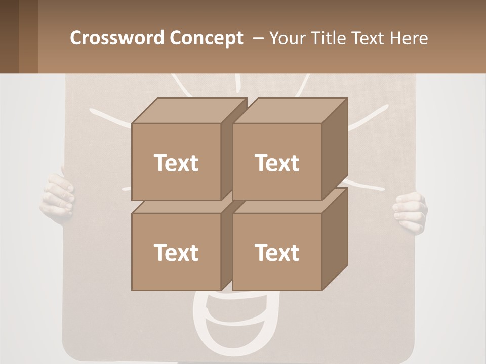 A Person Holding A Sign With A Light Bulb On It PowerPoint Template