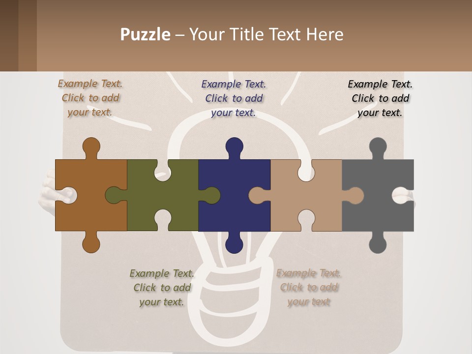 A Person Holding A Sign With A Light Bulb On It PowerPoint Template