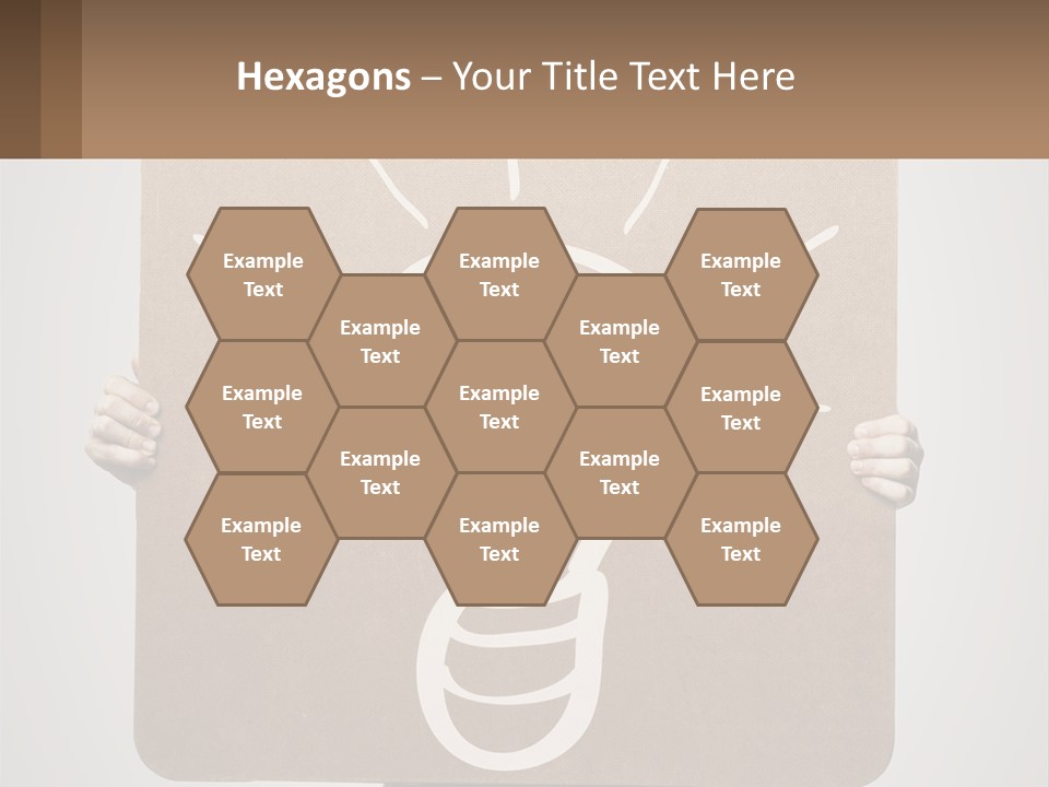 A Person Holding A Sign With A Light Bulb On It PowerPoint Template