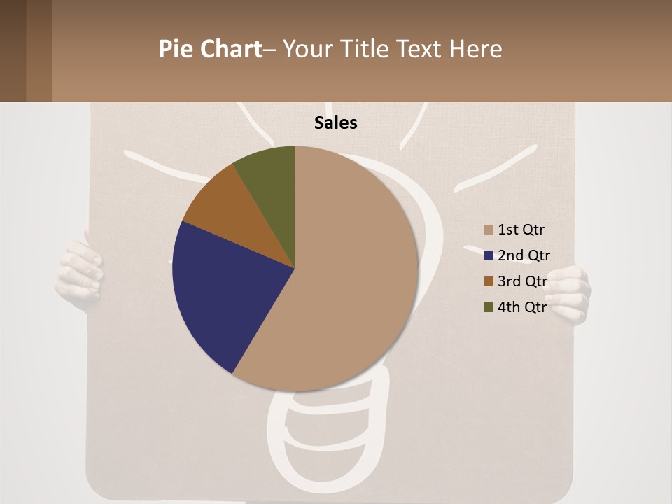 A Person Holding A Sign With A Light Bulb On It PowerPoint Template