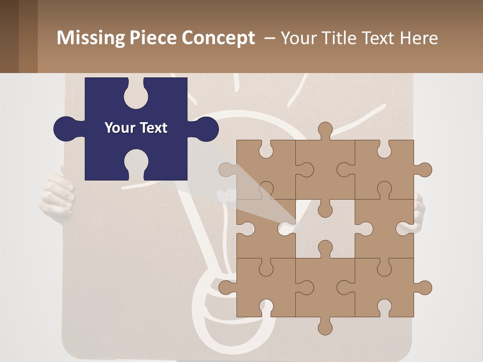 A Person Holding A Sign With A Light Bulb On It PowerPoint Template