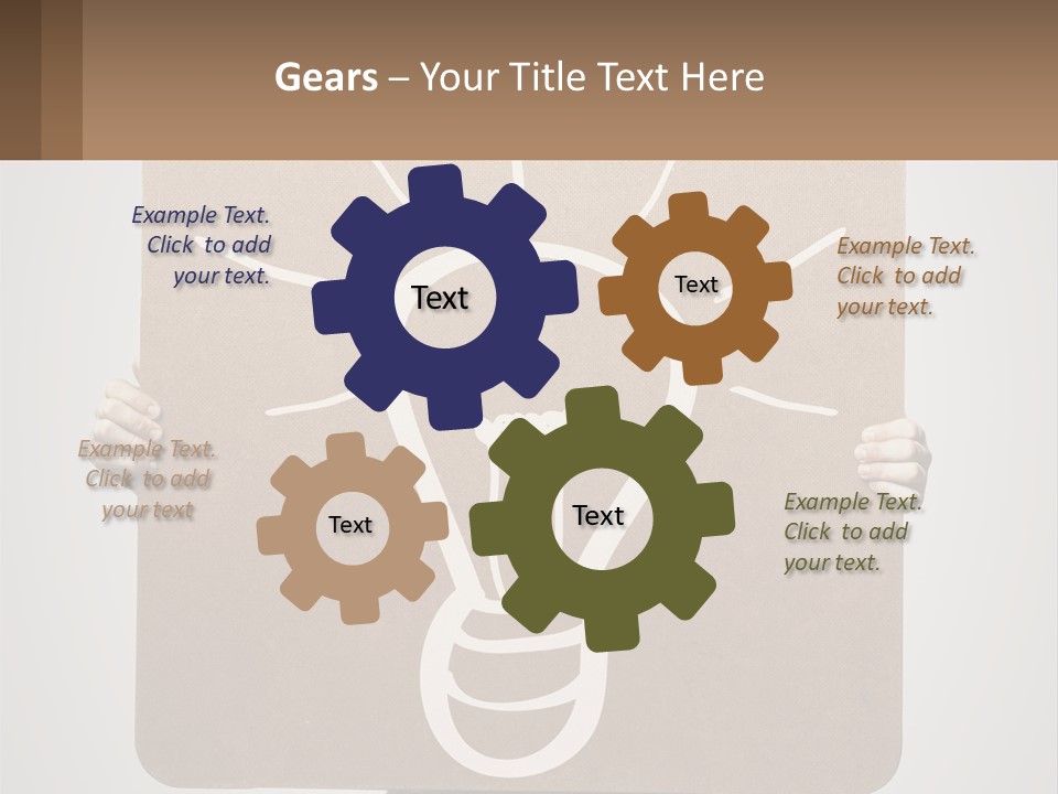 A Person Holding A Sign With A Light Bulb On It PowerPoint Template