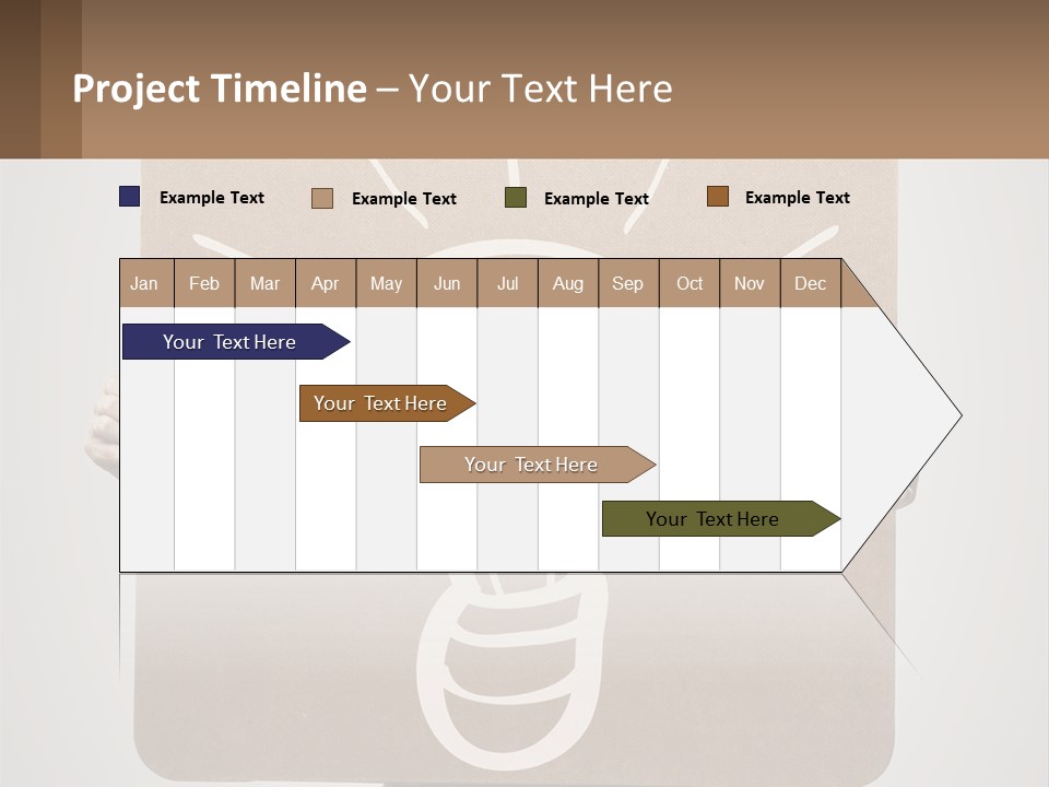 A Person Holding A Sign With A Light Bulb On It PowerPoint Template