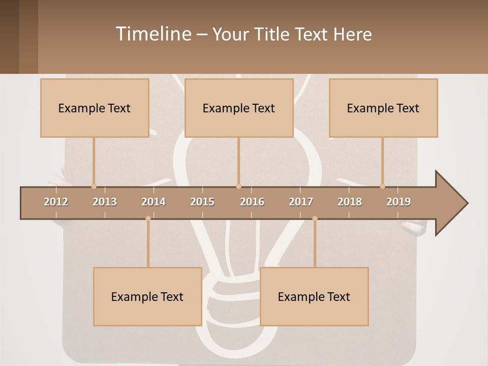A Person Holding A Sign With A Light Bulb On It PowerPoint Template
