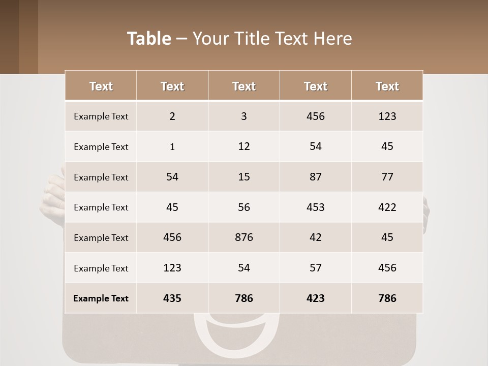 A Person Holding A Sign With A Light Bulb On It PowerPoint Template