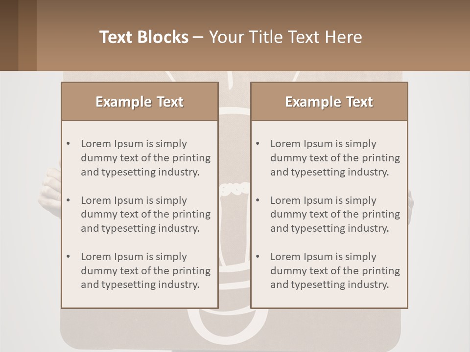 A Person Holding A Sign With A Light Bulb On It PowerPoint Template
