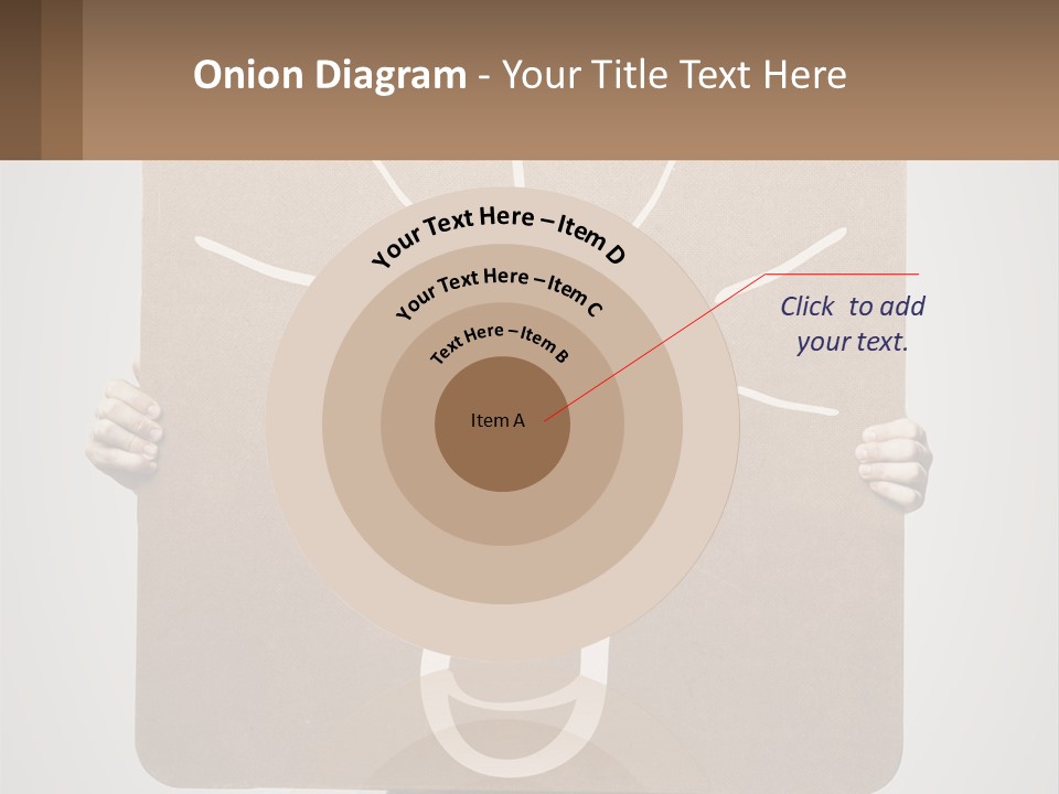 A Person Holding A Sign With A Light Bulb On It PowerPoint Template